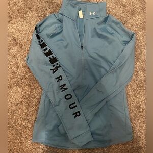 Under Armour Thick Blue Quarter-Zip Pullover